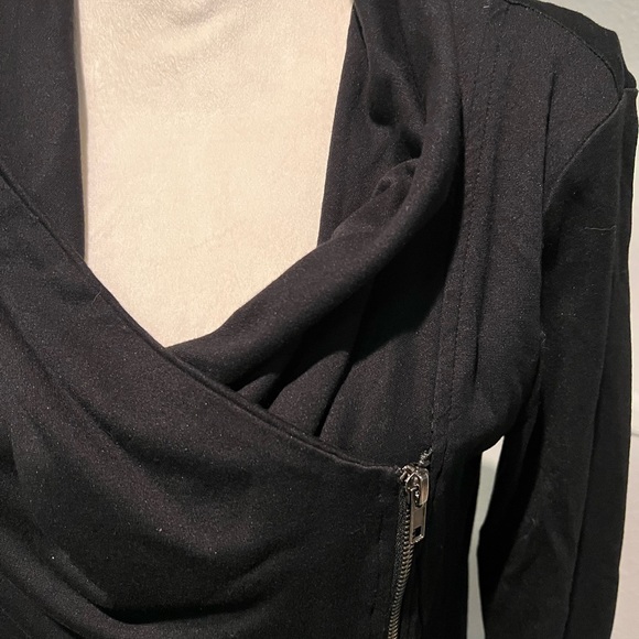 Lumiere Black Lightweight Side Zip Sweatshirt - Picture 2 of 5